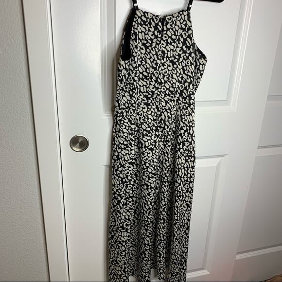 JOA Just One Answer Leopard Print Silky Slip Dress Lace Neckline Size Small - Picture 6 of 7